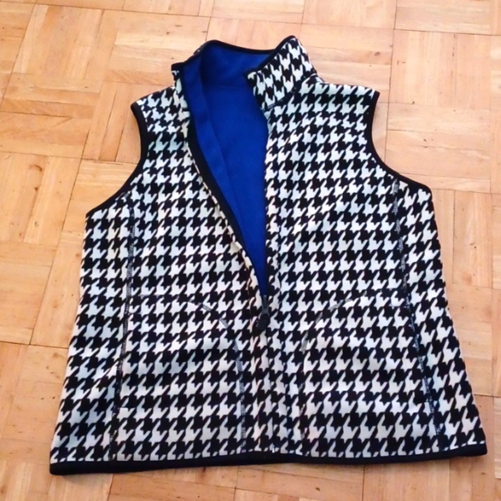 Kim Rogers fleece reversible vest women's size medium